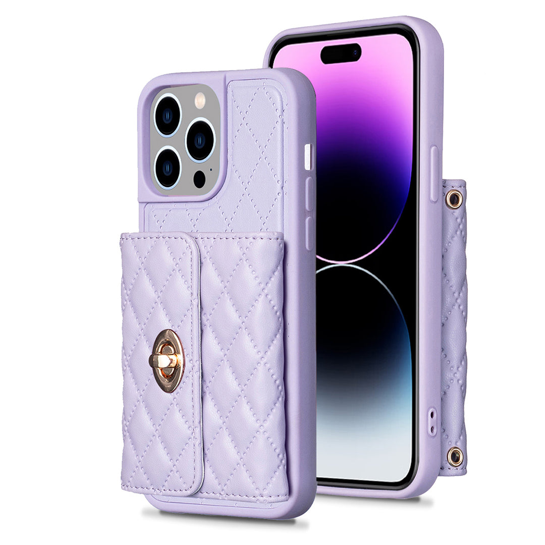 BF21-stil PU læder TPU telefoncover til iPhone 14 Pro Max telefoncover med kortslot og rem BF21-stil PU læder TPU telefoncover til iPhone 14 Pro Max telefoncover med kortslot og rem